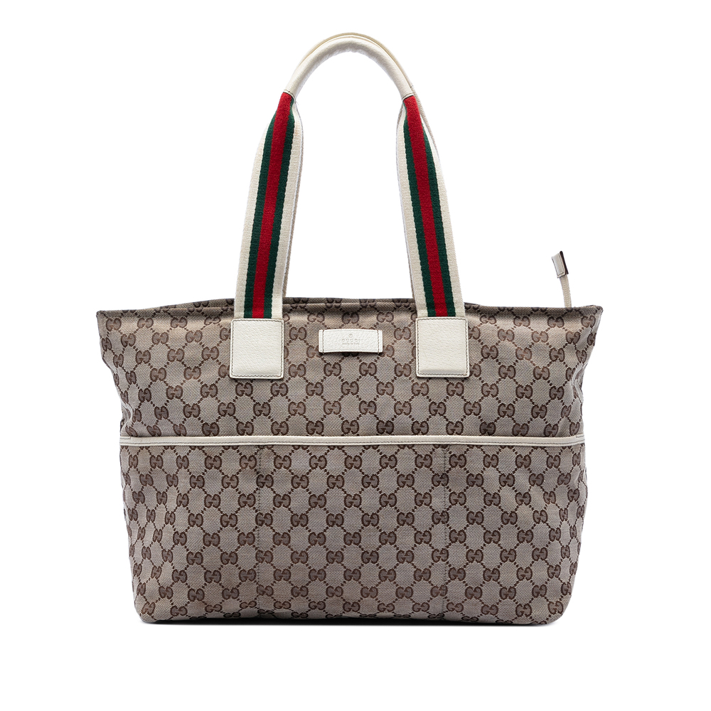 Pre-Loved Gucci GG Canvas Web Tote